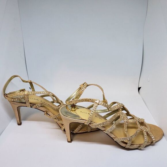 Gianni Bini Sparkly Gold Formal Heels (10) - Picture 5 of 6